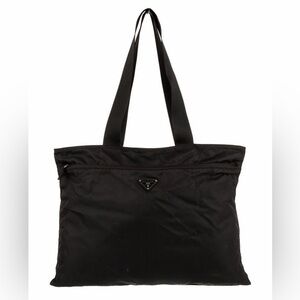 Prada Tessuto Nero Black Nylon Shoulder Bag/Book Bag Like NEW